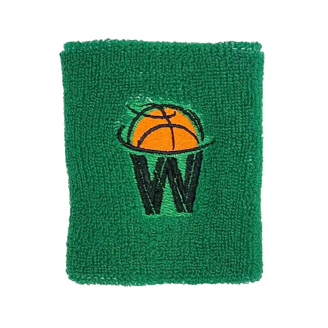 Green W-Logo Print Sweatband
