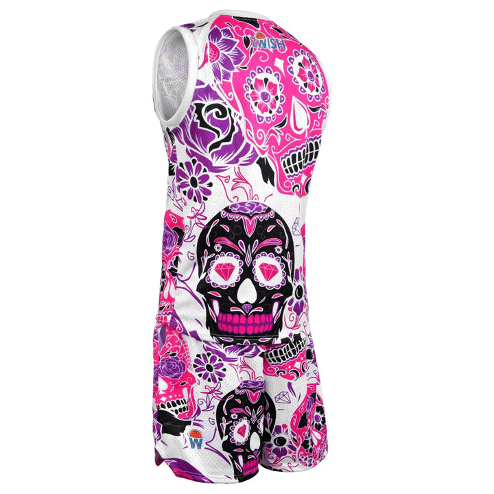 ZWISH Muertos Halloween basketball jersey and shorts set - uniform view