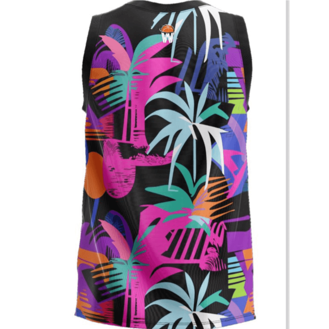 ZWISH Palm Drip basketball jersey and shorts set - jersey back