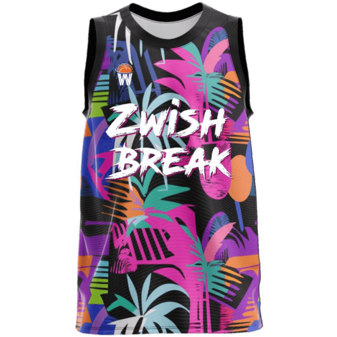 ZWISH Palm Drip basketball jersey and shorts set - jersey front