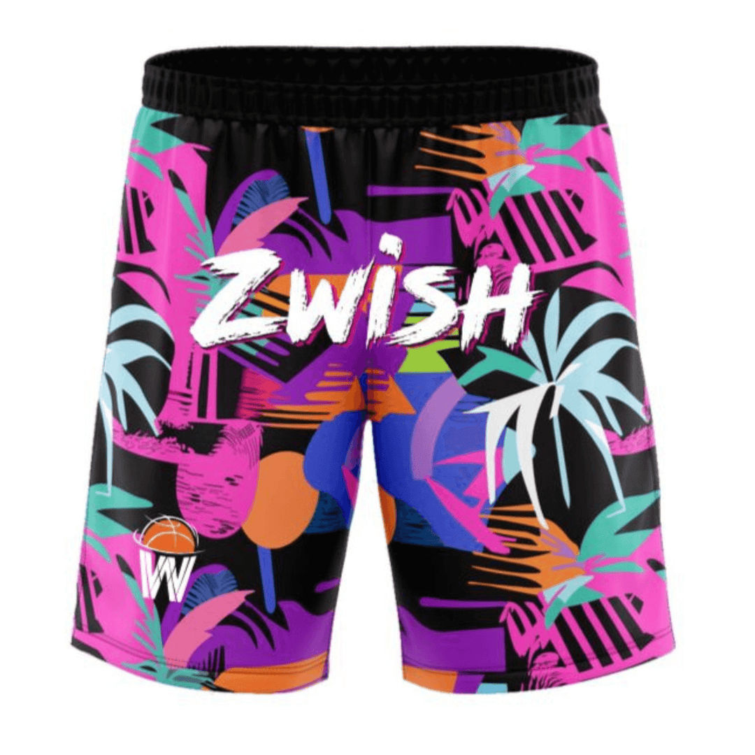 ZWISH Palm Drip basketball jersey and shorts set - shorts front