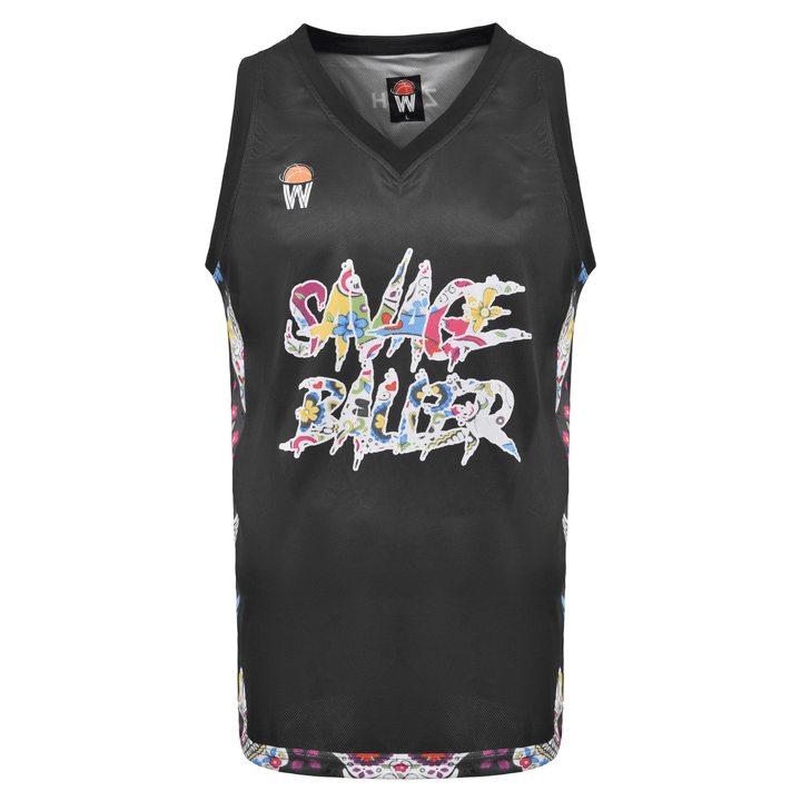 ZWISH Savage Baller basketball jersey and shorts set black - jersey front