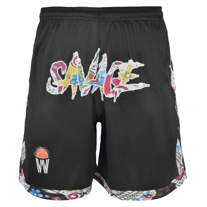 ZWISH Savage Baller basketball jersey and shorts set black - shorts front