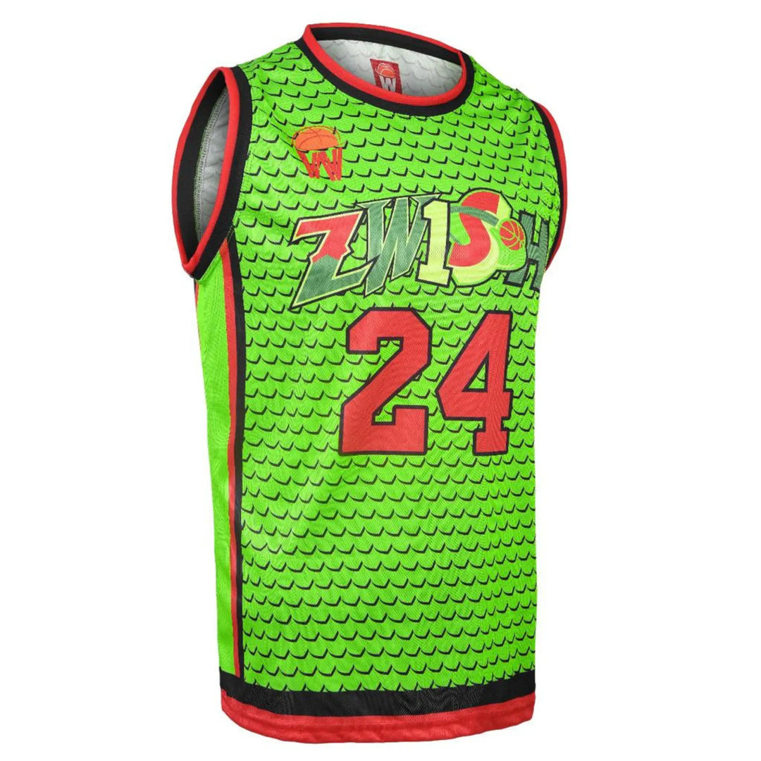 Grinchy Jersey + Shorts Set - green jersey, front - Zwish