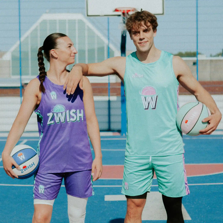 ZWISH Purple Blaze reversible basketball jersey and shorts set - full uniform