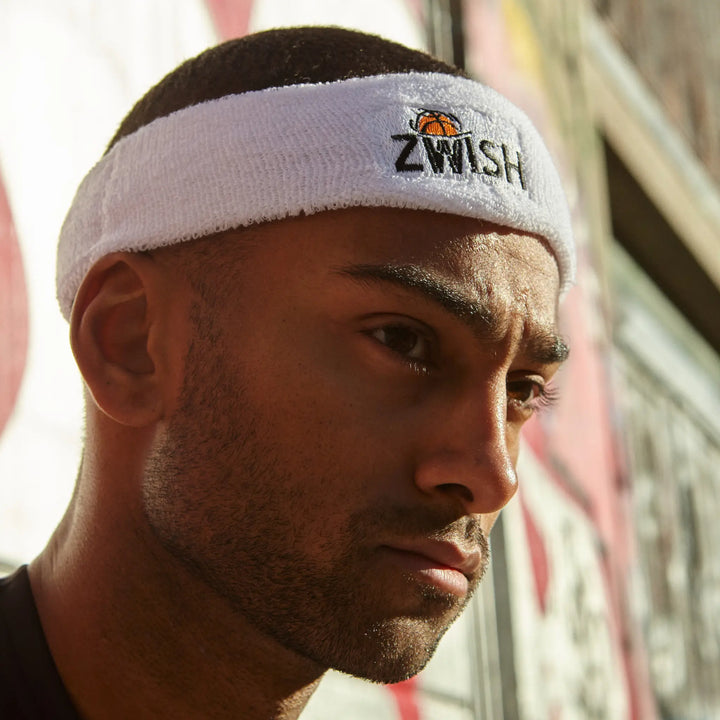 Men's White Headband