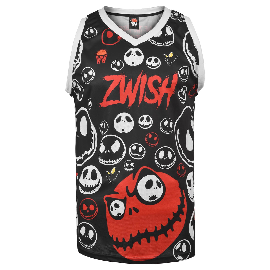 ZWISH Skelli basketball jersey and shorts set black - jersey front