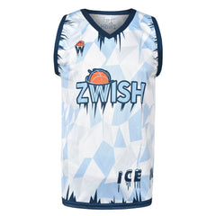 ZWISH Icy basketball jersey in sky blue and white – front