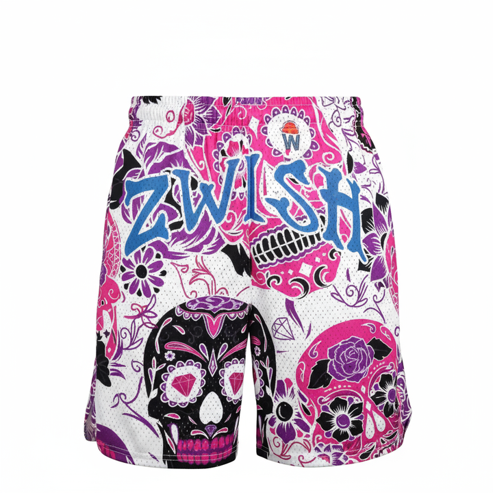 ZWISH Muertos Halloween basketball jersey and shorts set - shorts front