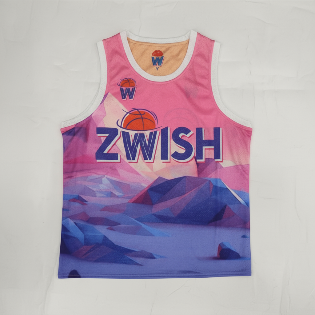 ZWISH Everest reversible basketball jersey and shorts set - pink jersey