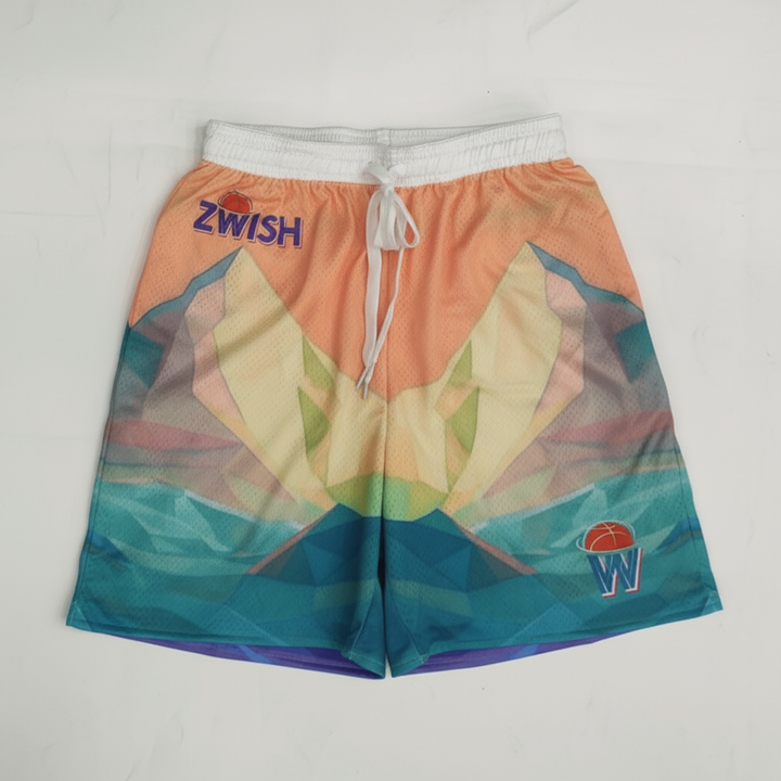 ZWISH Everest reversible basketball jersey and shorts set - turquoise shorts