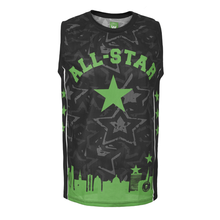 ZWISH Allstar 24 basketball jersey and shorts set green - jersey front